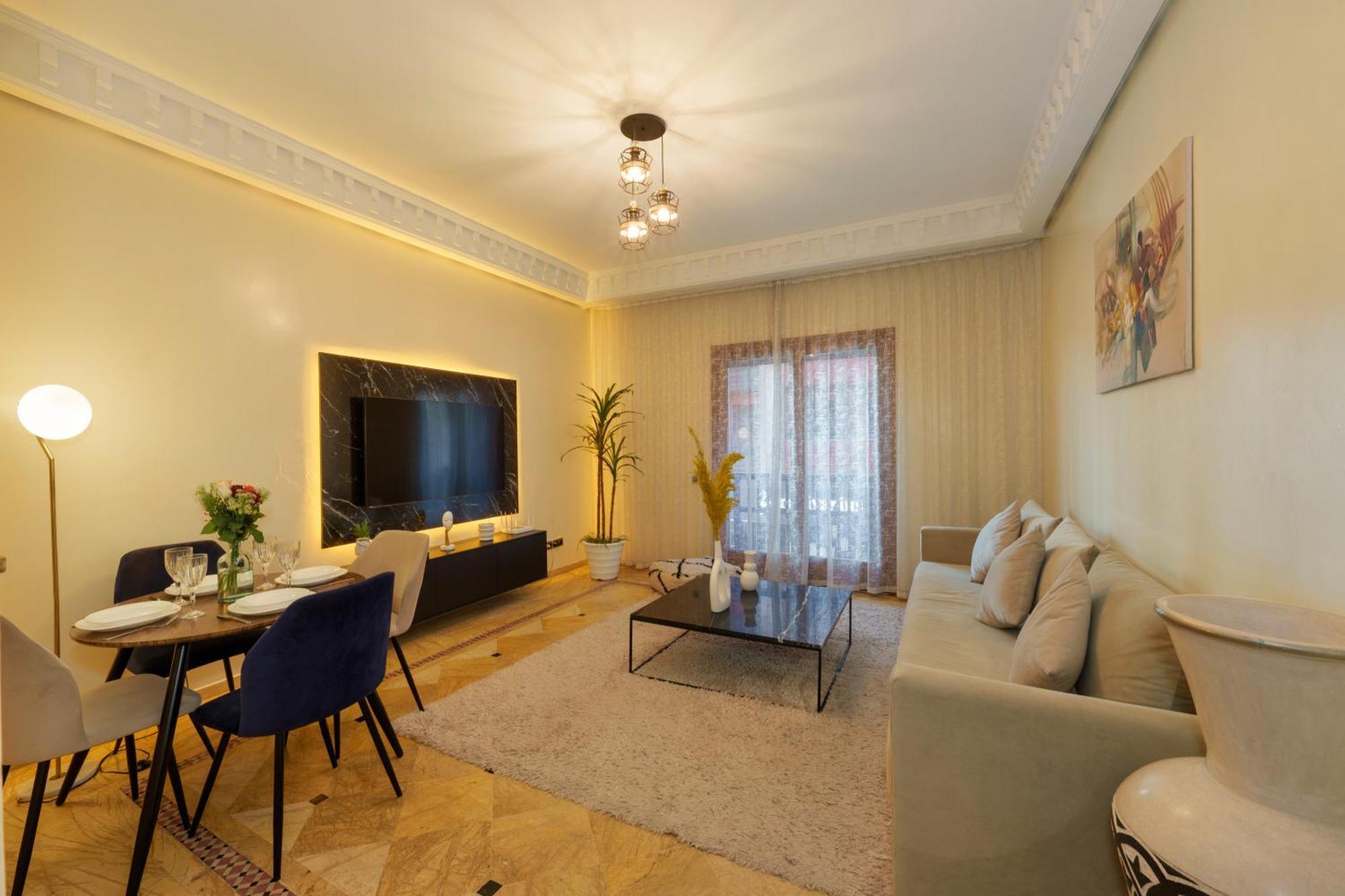 Appartement Haut Standing Gueliz Plaza Avec Vue 마라케시 외부 사진