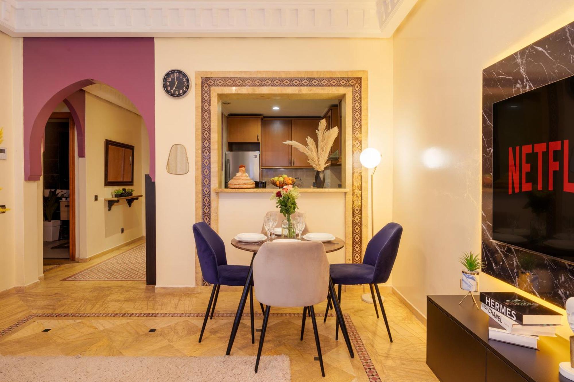 Appartement Haut Standing Gueliz Plaza Avec Vue 마라케시 외부 사진