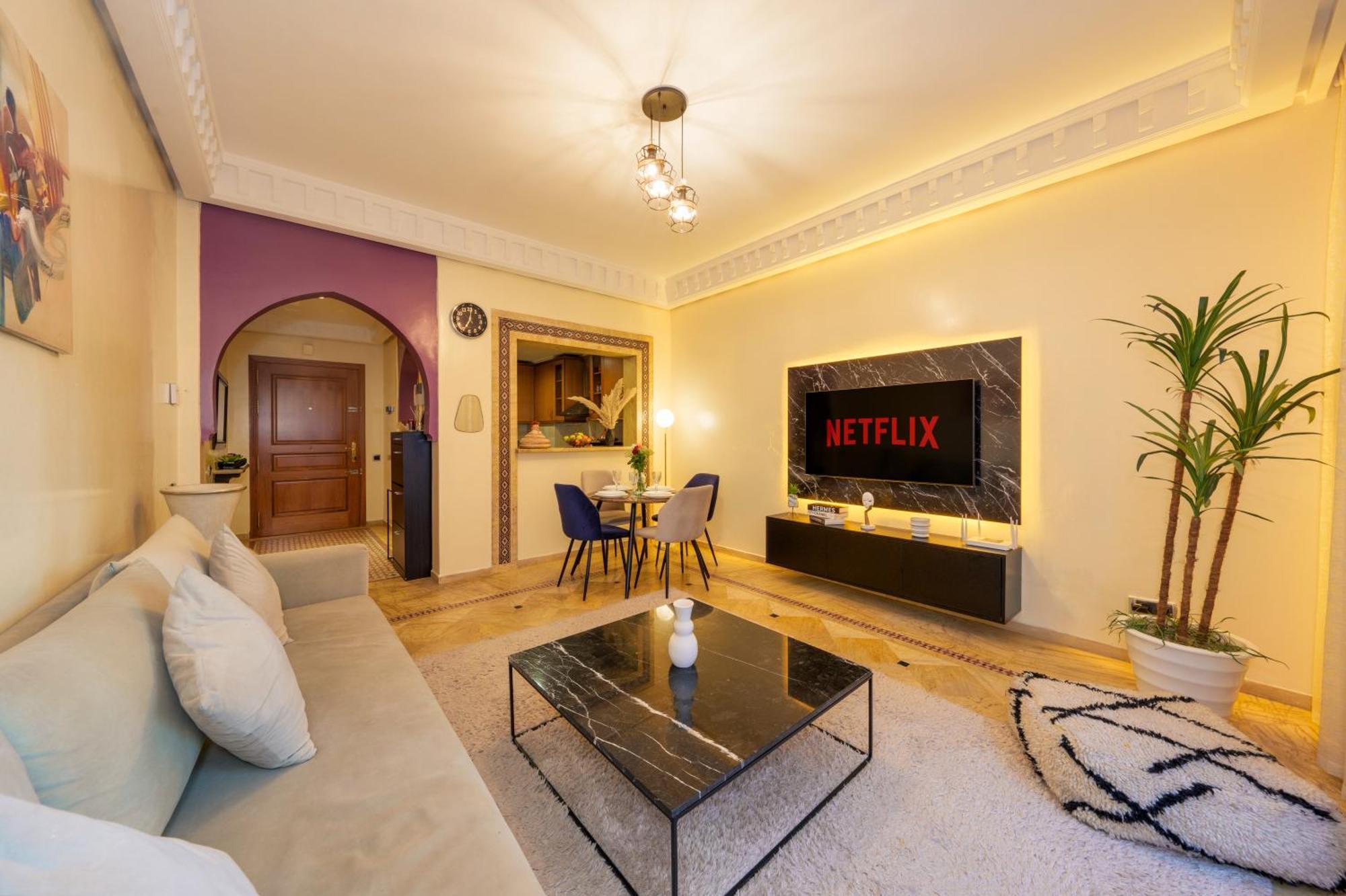 Appartement Haut Standing Gueliz Plaza Avec Vue 마라케시 외부 사진